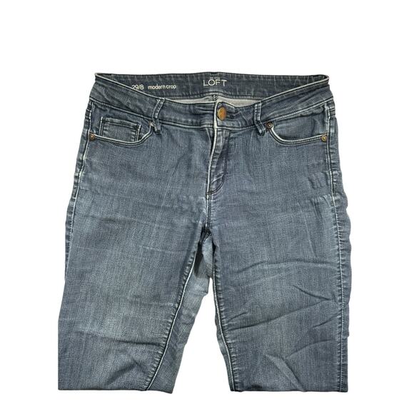 Ann Taylor Loft Cropped Capri Denim Jeans Modern Crop 28 - Picture 2 of 5